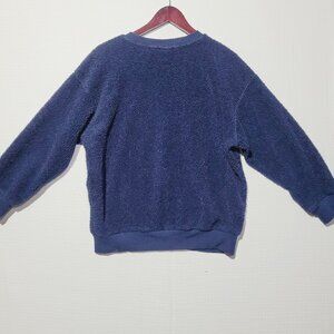 A New Day Women's Medium Blue fuzzy warm sweater pull over